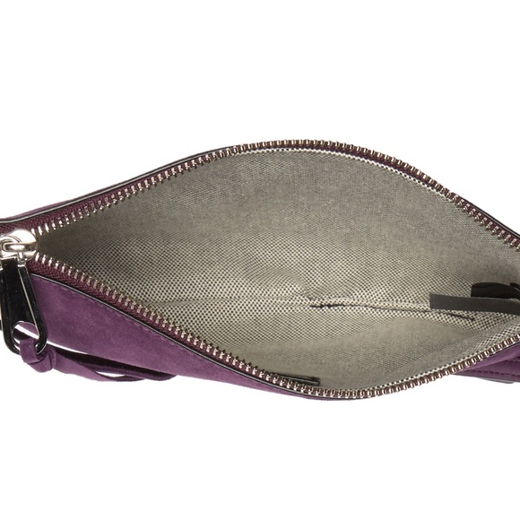 NWT $148 Rebecca Minkoff Jon Suede Leather Purple Silver Studded Crossbody Bag! - Picture 5 of 10